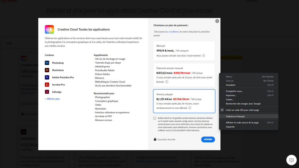 adobe cc turque