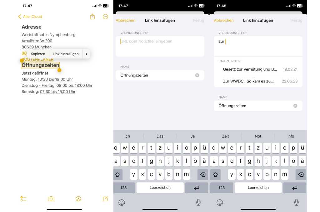 Image: iOS 17: Das ist neu in Notizen