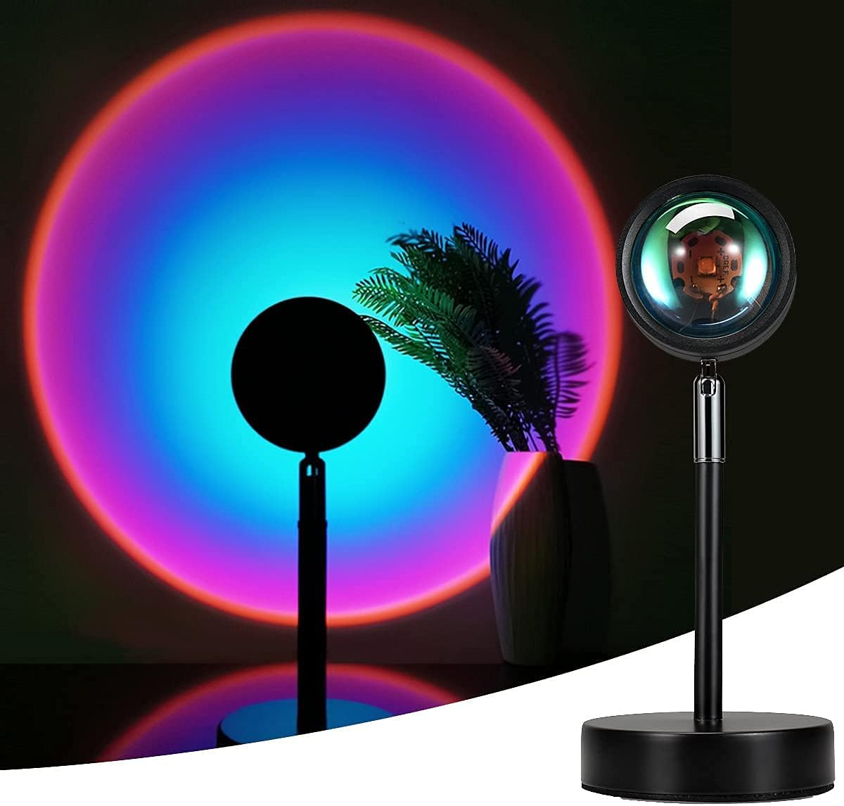 Mydethun Sunset-Lampe in Regenbogen-Lila