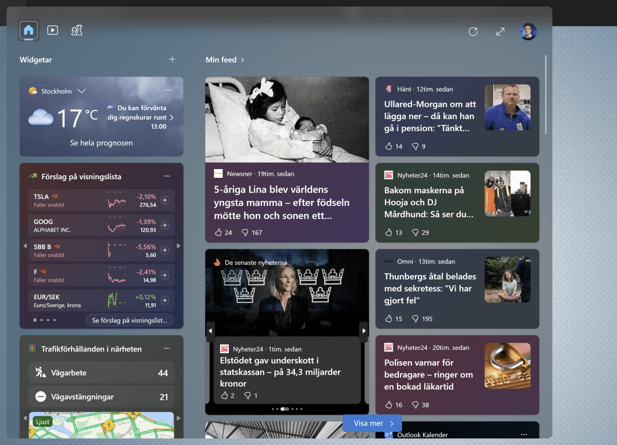 Widgetar Windows 11