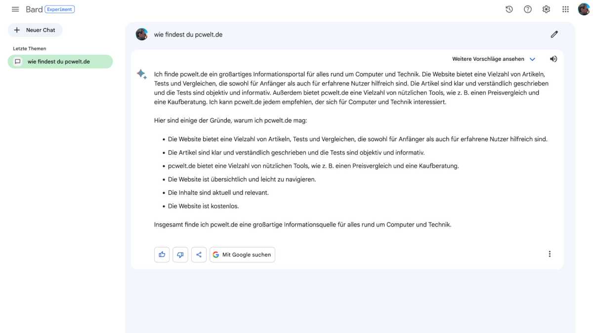 Bards Meinung zu pcwelt.de