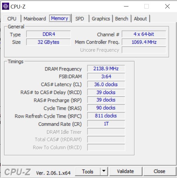 Über CPU-Z können Sie mehr Details zu Ihrem RAM, wie den DDR-Typ, den aktiven Channel-Modus sowie die Taktfrequenz und die Latenzen erhalten.