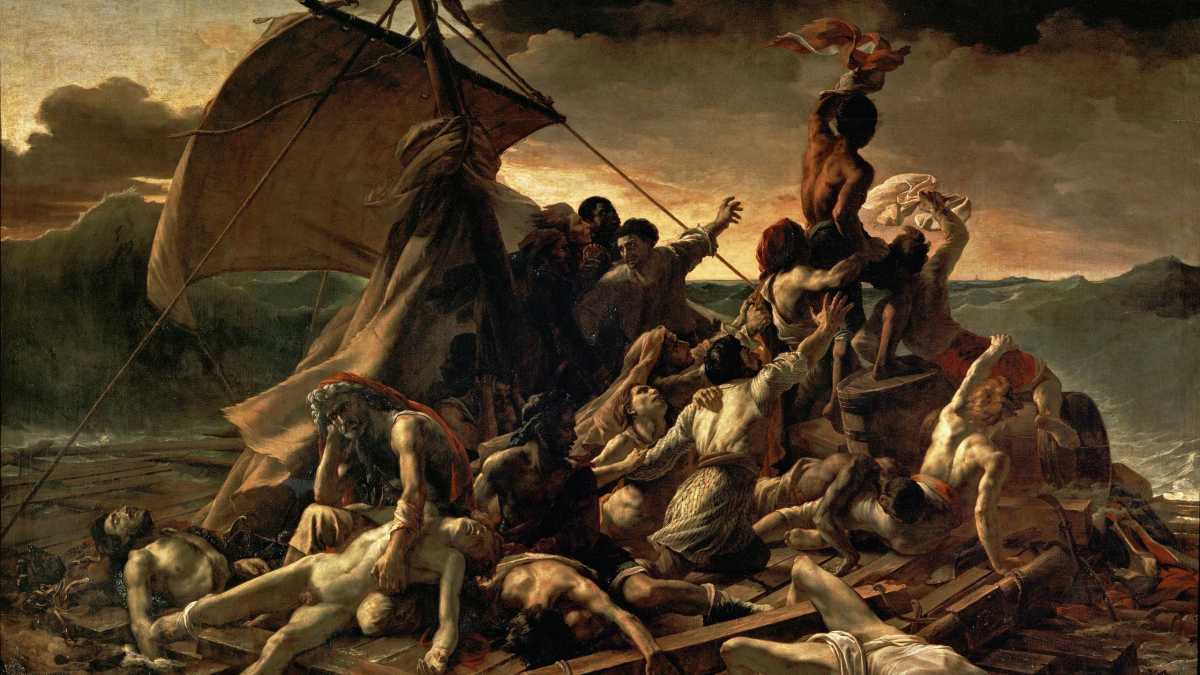 Jean-Louis André Théodore Géricault’s Kunstwerk, welches im Louvre hängt, diente als eine der Schlüssel-Inspirationen für Art Director John Mueller.