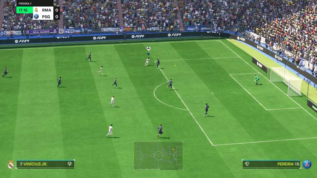 Wann immer sich Playstyles aktivieren lassen, sehen wir das jeweilige Spezial-Icon über dem Spieler. Die 34 Playstyles+ können aber nur Top-Stars ausspielen, die entsprechend hohe Werte haben.
