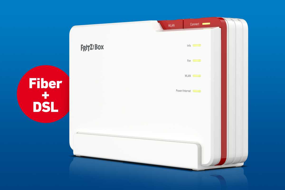 Die schnellste Fritzbox mit Wi-Fi 7 ist die Fritzbox 5690 Pro. Der Tri-Band-Router lässt sich am VDSL- oder am Glasfaseranschluss einsetzen.