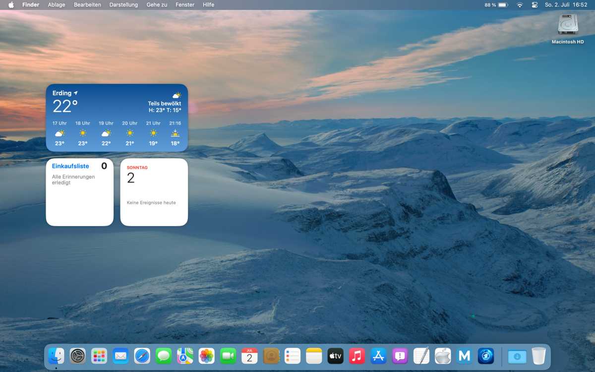 Neues Hintergrundbild in macOS Sonoma