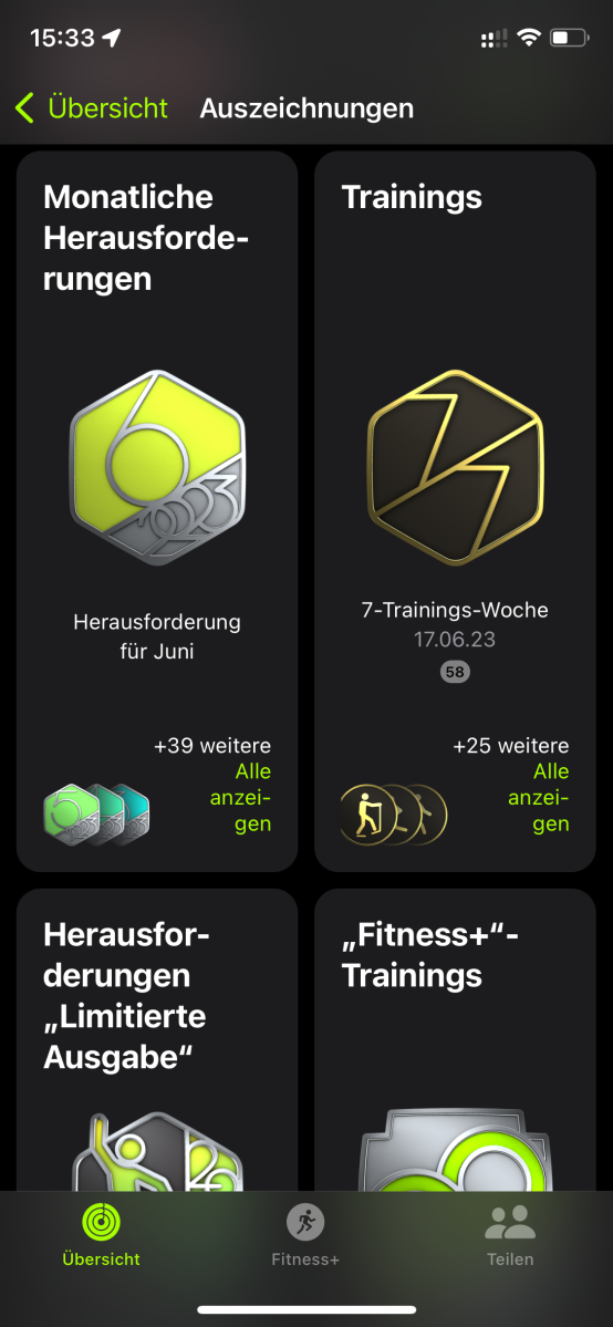 iOS 17: Auszeichnungen sind jetzt aufgeräumt