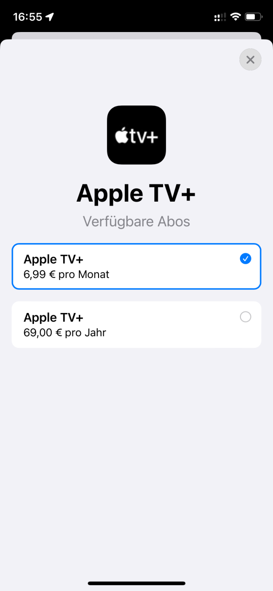 Jahres-Abo für Apple TV+