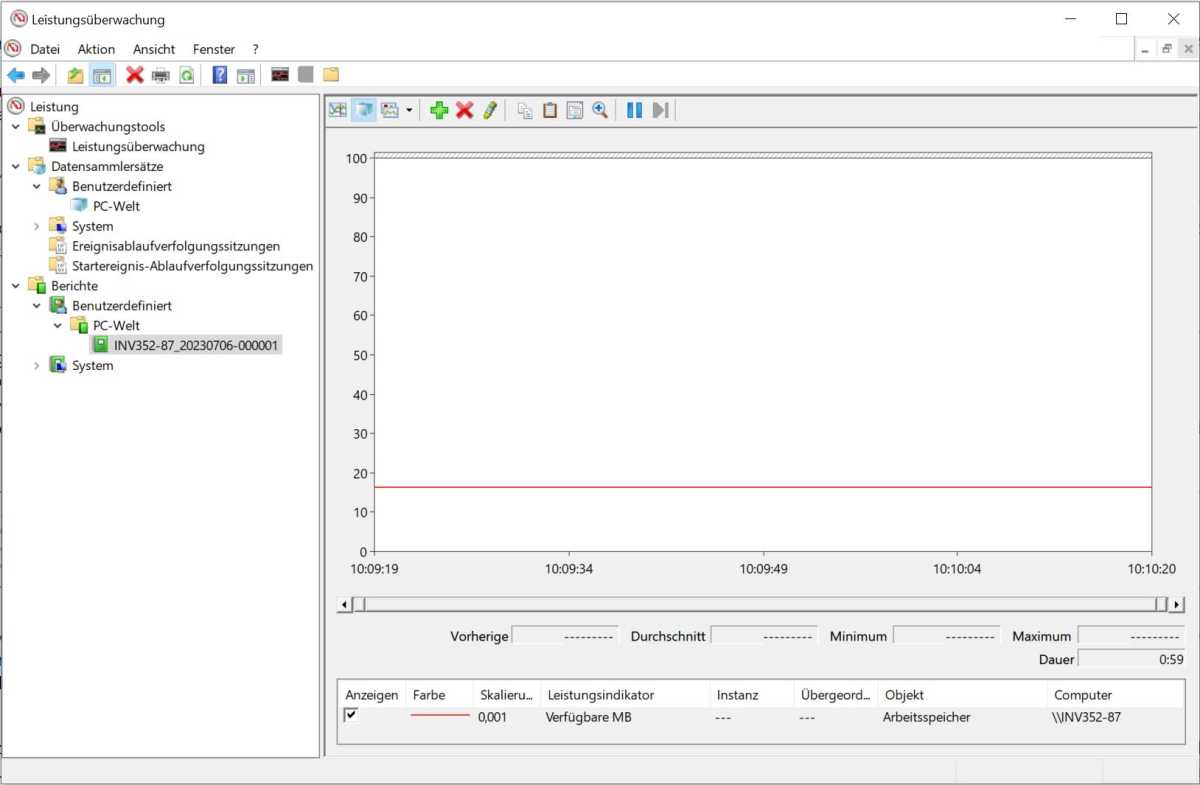 Mit der Windows-Leistungsüberwachung können Sie prüfen, ob Ihr RAM für Ihre Tätigkeiten ausreicht.