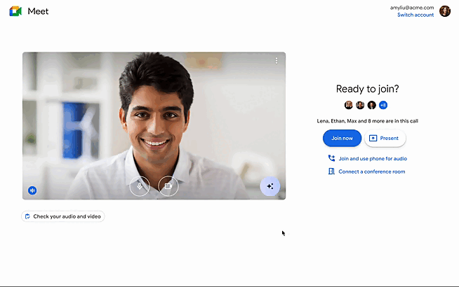 Google Meet animated backgrounds