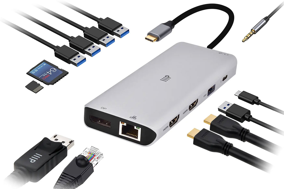 Monoprice 5-in-1 USB-C to 4K@60Hz HDMI Display Adapter and USB Hub