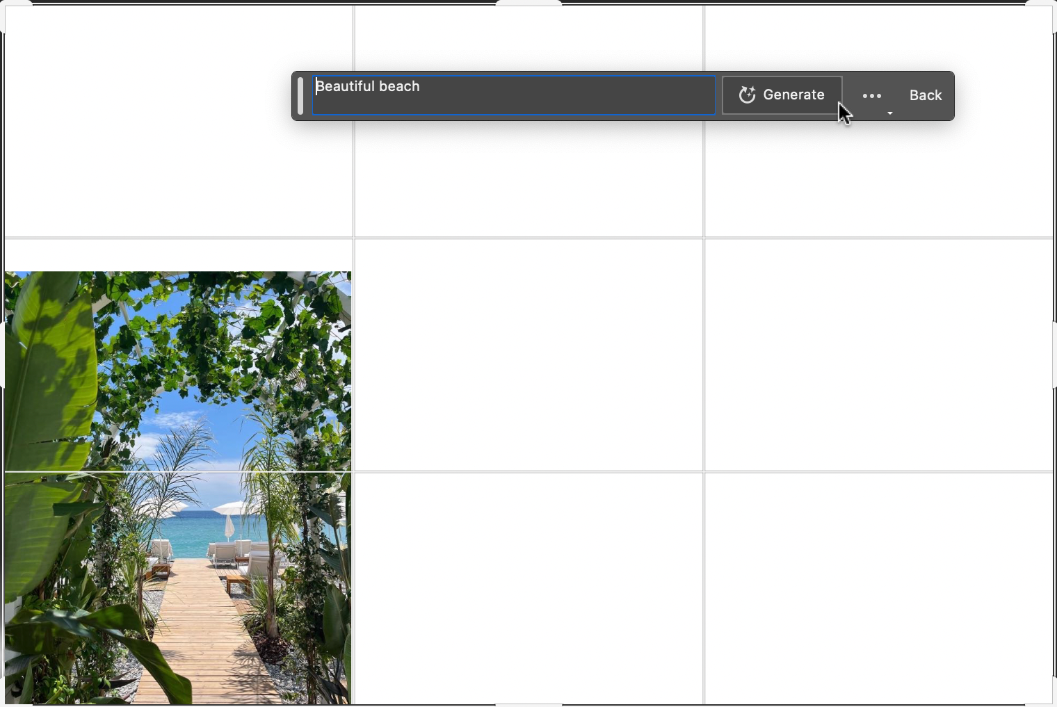 Adobe Photoshop Generative Fill beach before