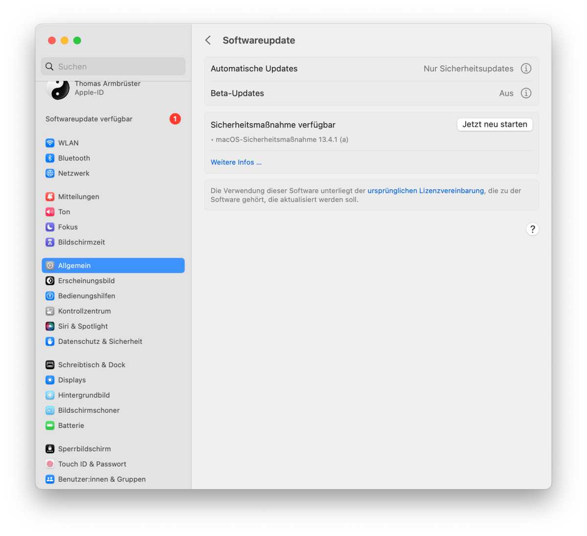 Schnelle Sicherheitsmaßnahme installieren