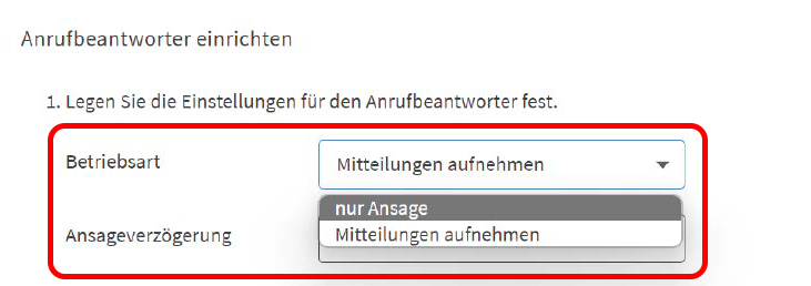Anrufbeantworter einrichten