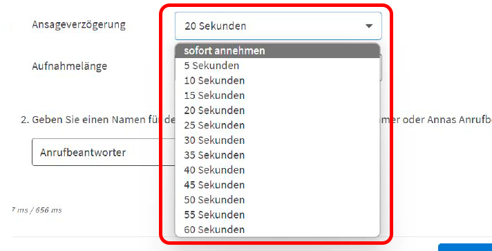 Ansageverzögerung