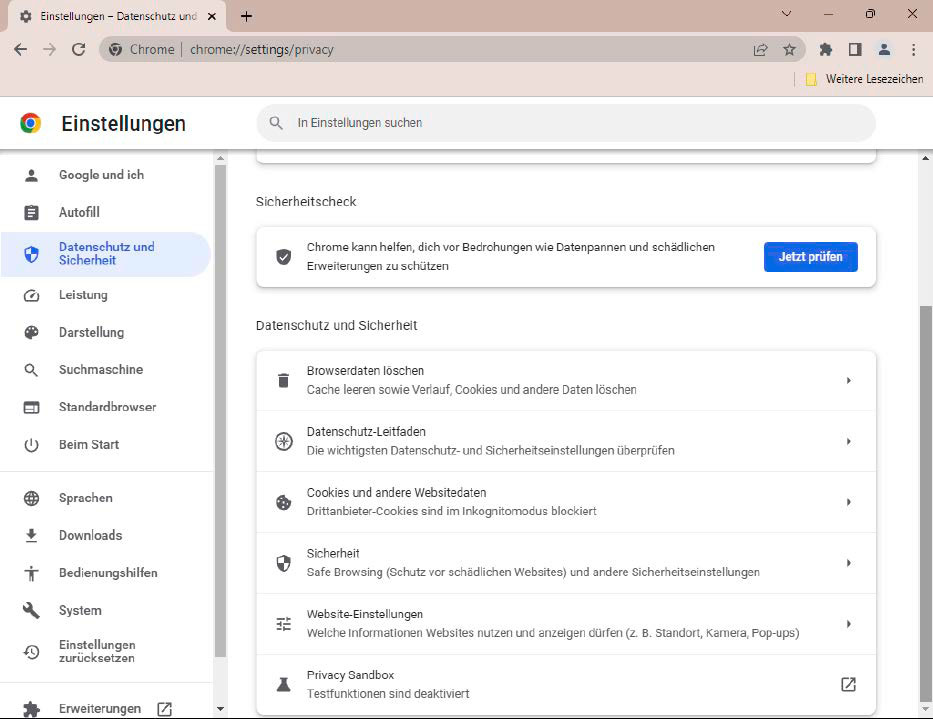Passen Sie die Datenschutzeinstellungen an das jeweilige Nutzungsszenario an: Beim Onlinebanking besser eine hohe Sicherheit; Büroarbeit würde dadurch jedoch erschwert.
