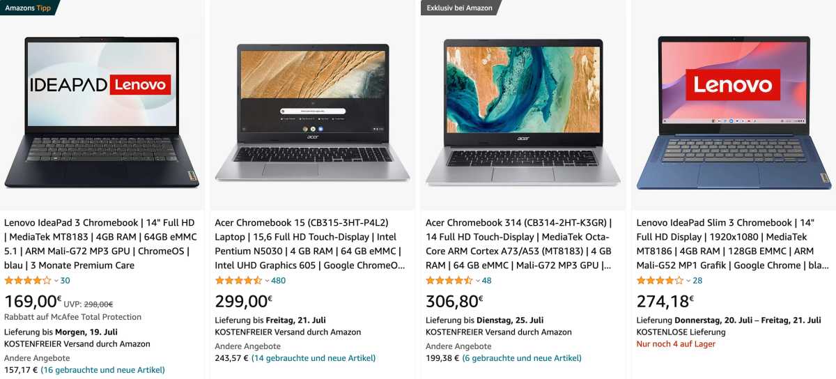 Chromebooks Preisvergleich Amazon