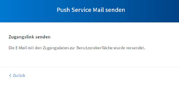 Fritzbox Passwort vergessen: Push-Service Mail senden