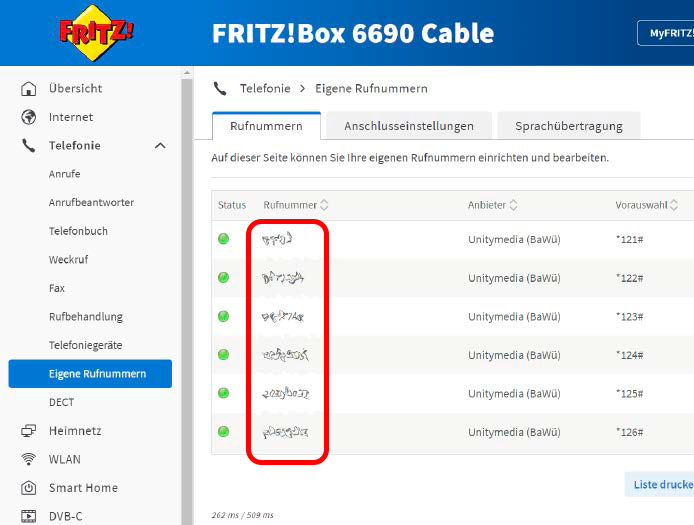 Telefonstatus einsehen