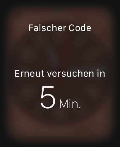Apple Watch falscher Code