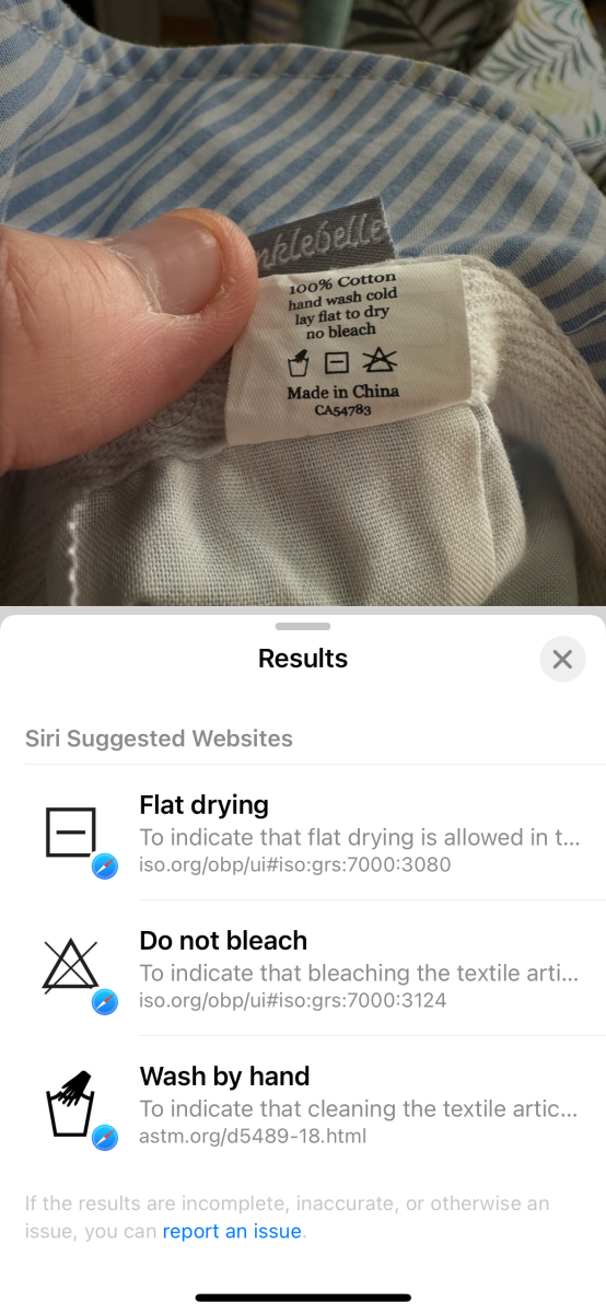 3 características faltantes de Vision Pro que jugarán un papel clave en el futuro Búsqueda visual de códigos de lavandería en iOS 17