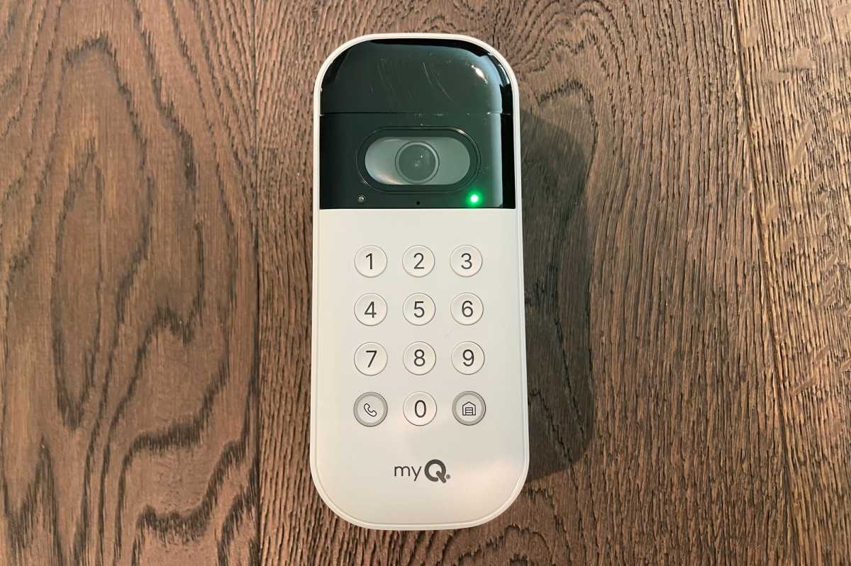 myQ Smart Garage Video Keypad front view