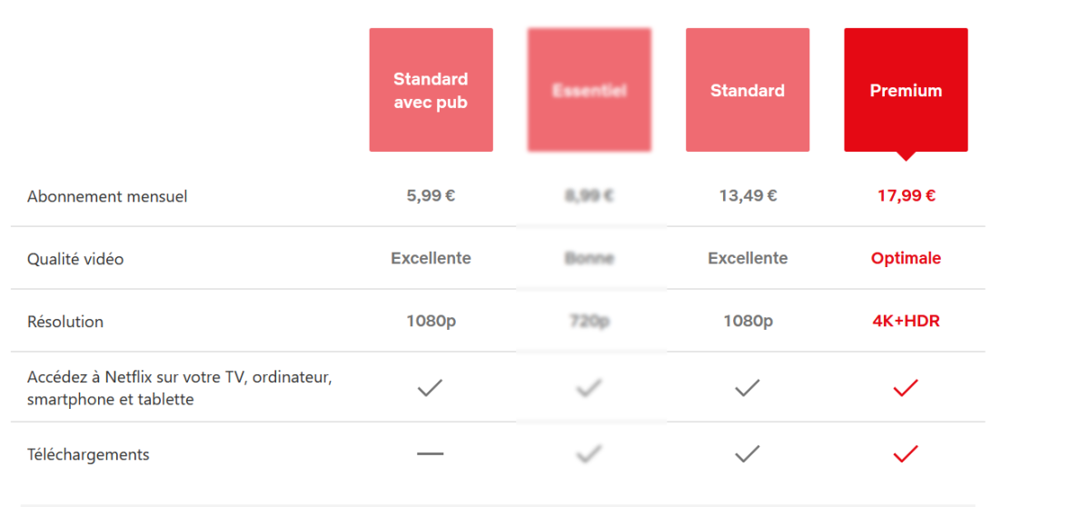 Netfix suppression abonnement Essentiel