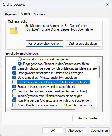 Windows-Explorer konfigurieren: Der Dateimanager bietet einige Optionen, die die Darstellung von Dateien und Ordner bestimmen. Die Einstellungen lassen sich auch in der Registry ändern.