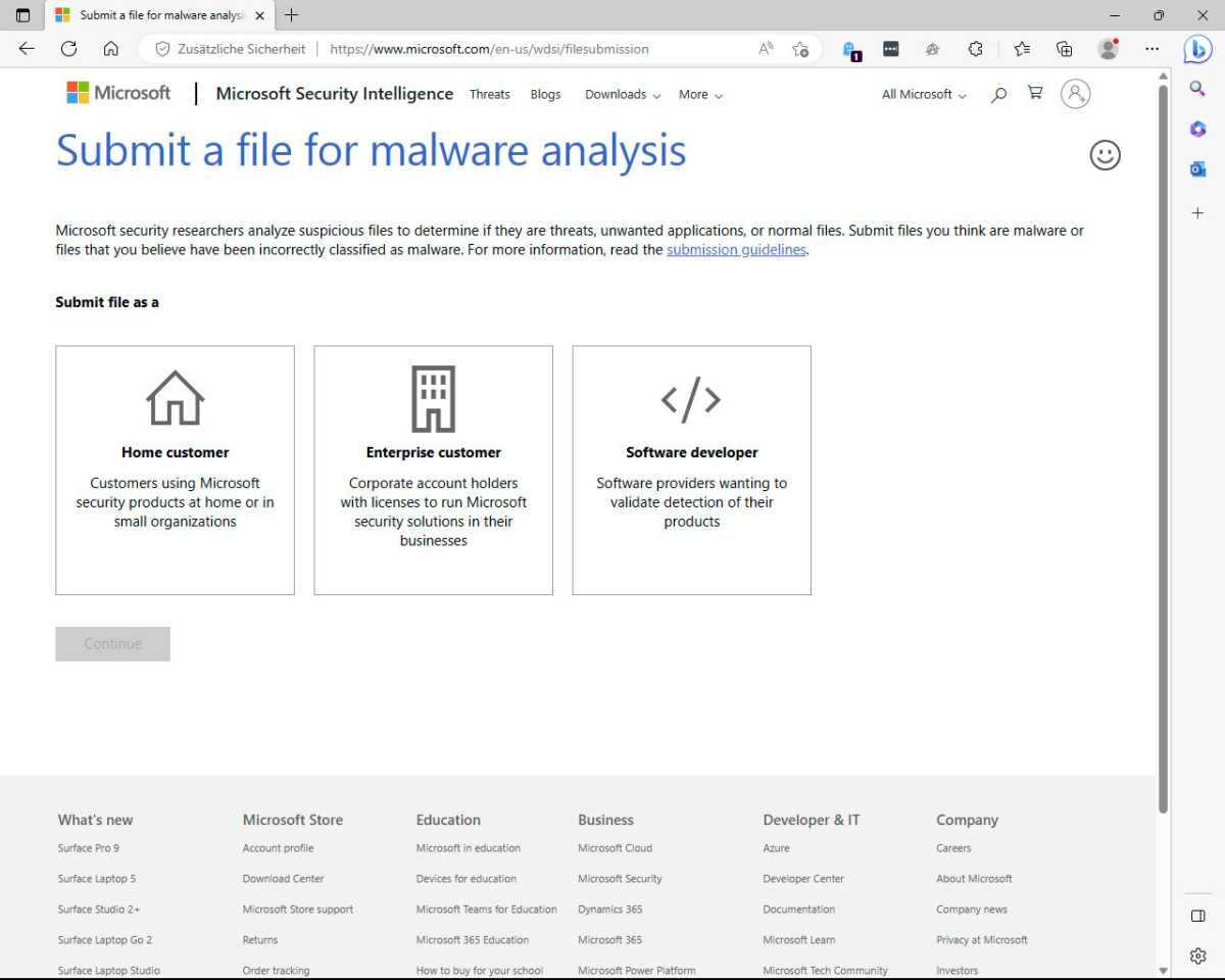 Microsoft Malwareanalyse