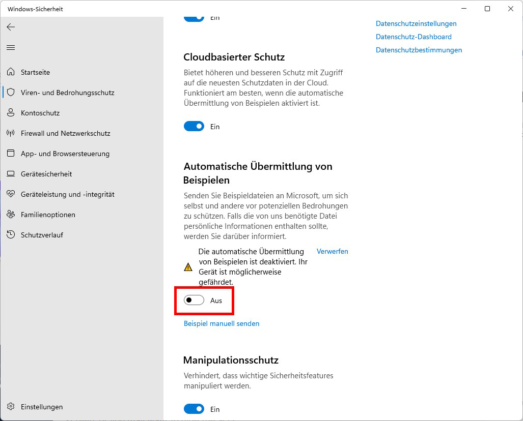 Microsoft-Antivirendienst
