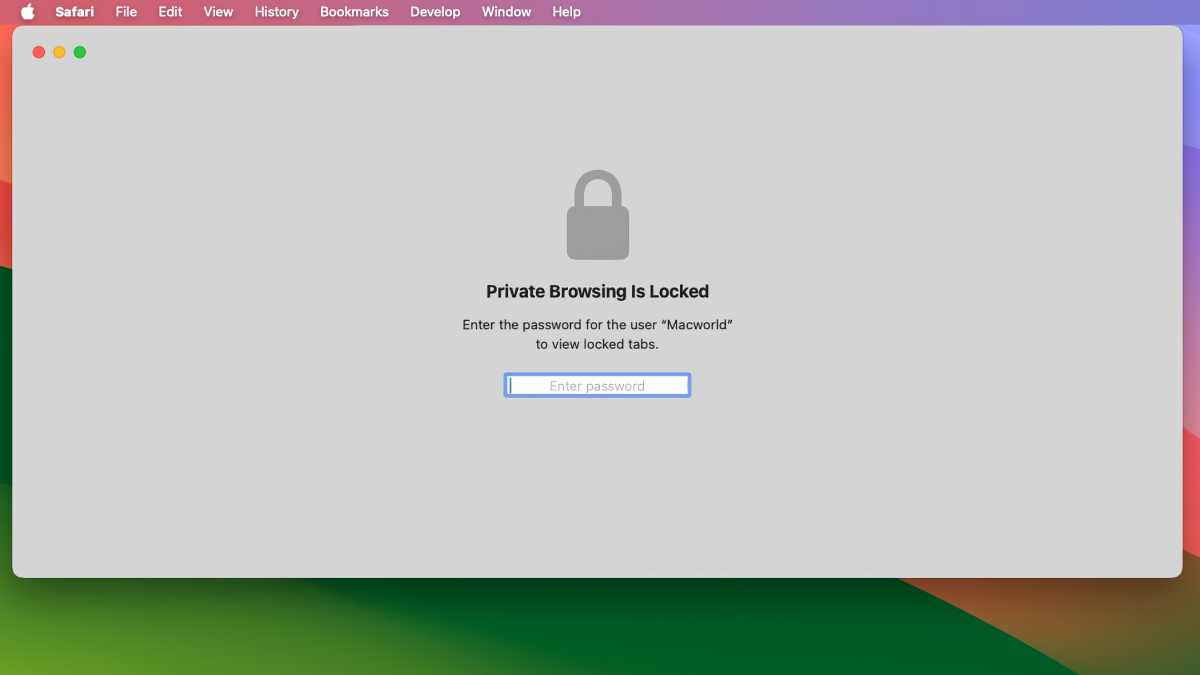 Safari locked private browsing
