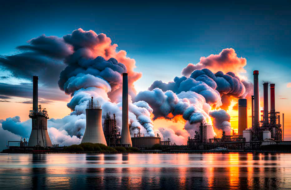 Ein Großbrand in einer Chemiefabrik? Nein. Dieses Bild hat die KI Stable Diffusion erzeugt. Mit diesem Bild könnte man gefälschte, schlechte Nachrichten über einen Chemiekonzern verbreiten.