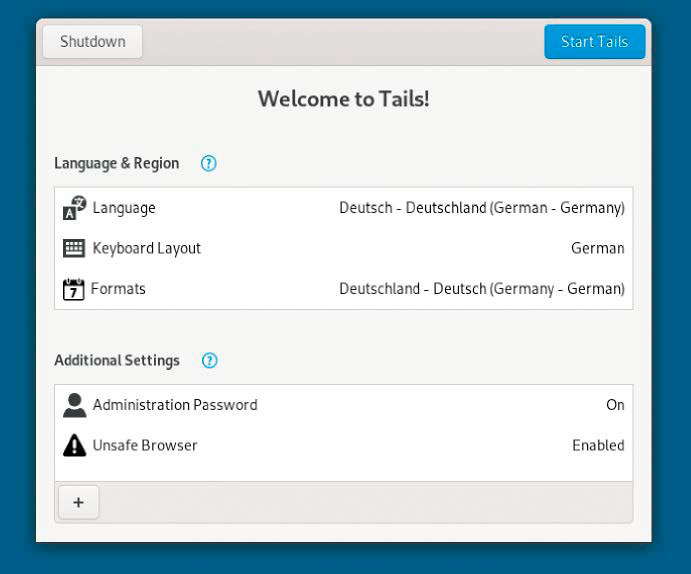 „Welcome“ muss sein: Deutsche Lokalisierung und eventuelle Sonderwünsche sind bei jedem Systemstart zu absolvieren. Persistenz kann hier aber manchen Klick einsparen.