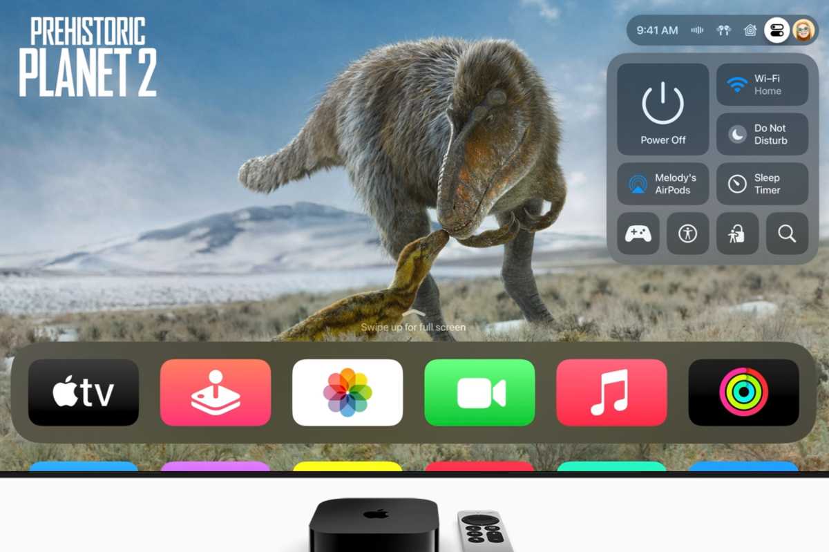 Control Center in tvOS 17