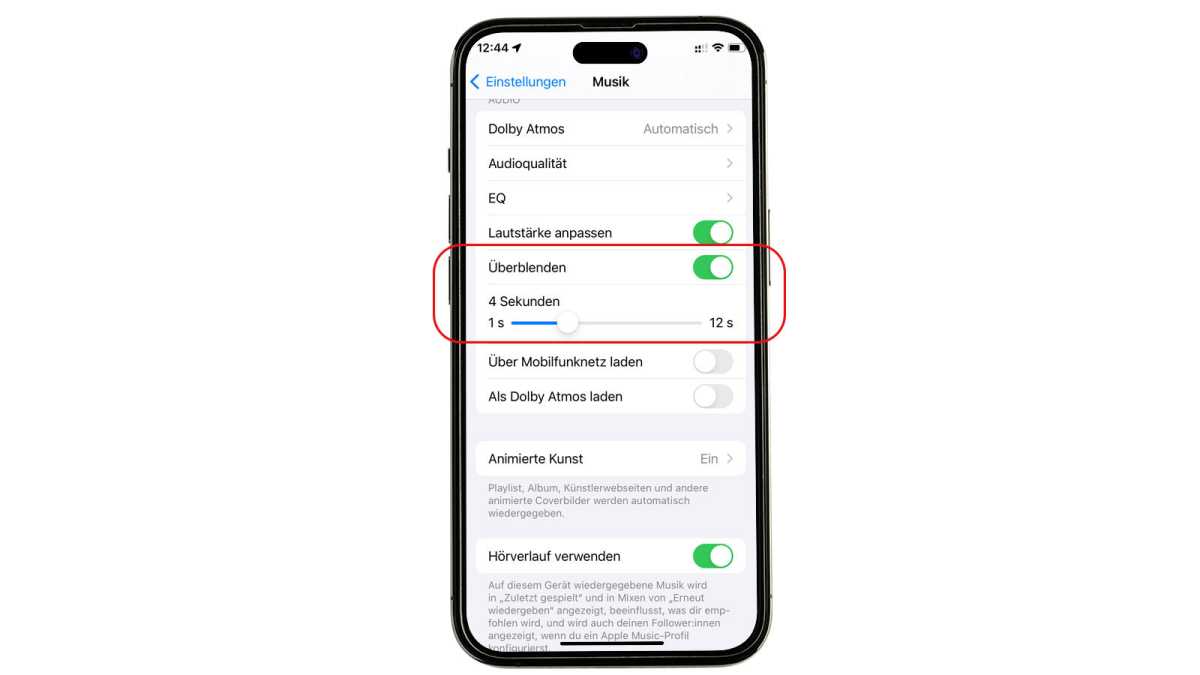iOS 17 Einstellungen Überblenden