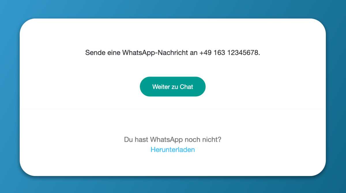 Whatsapp wa.me Nummer prüfen