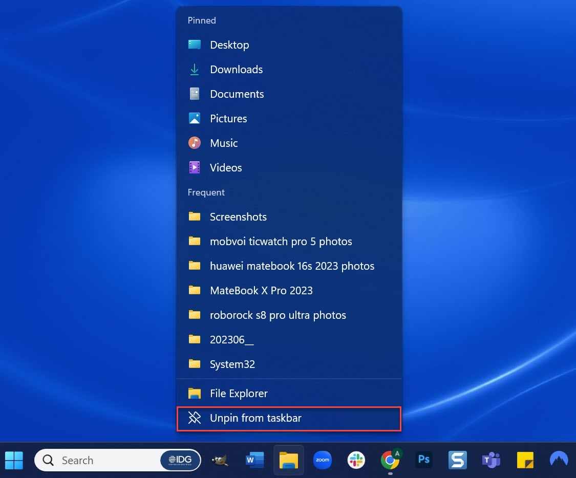 Windows 11 stay focused method screenshot