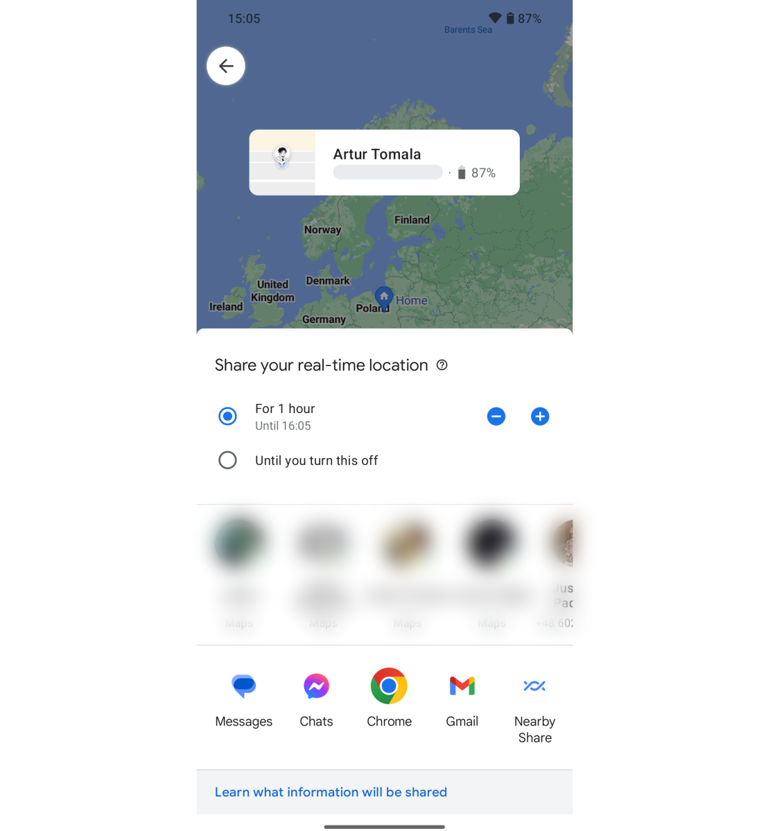 Screenshot of Google Maps