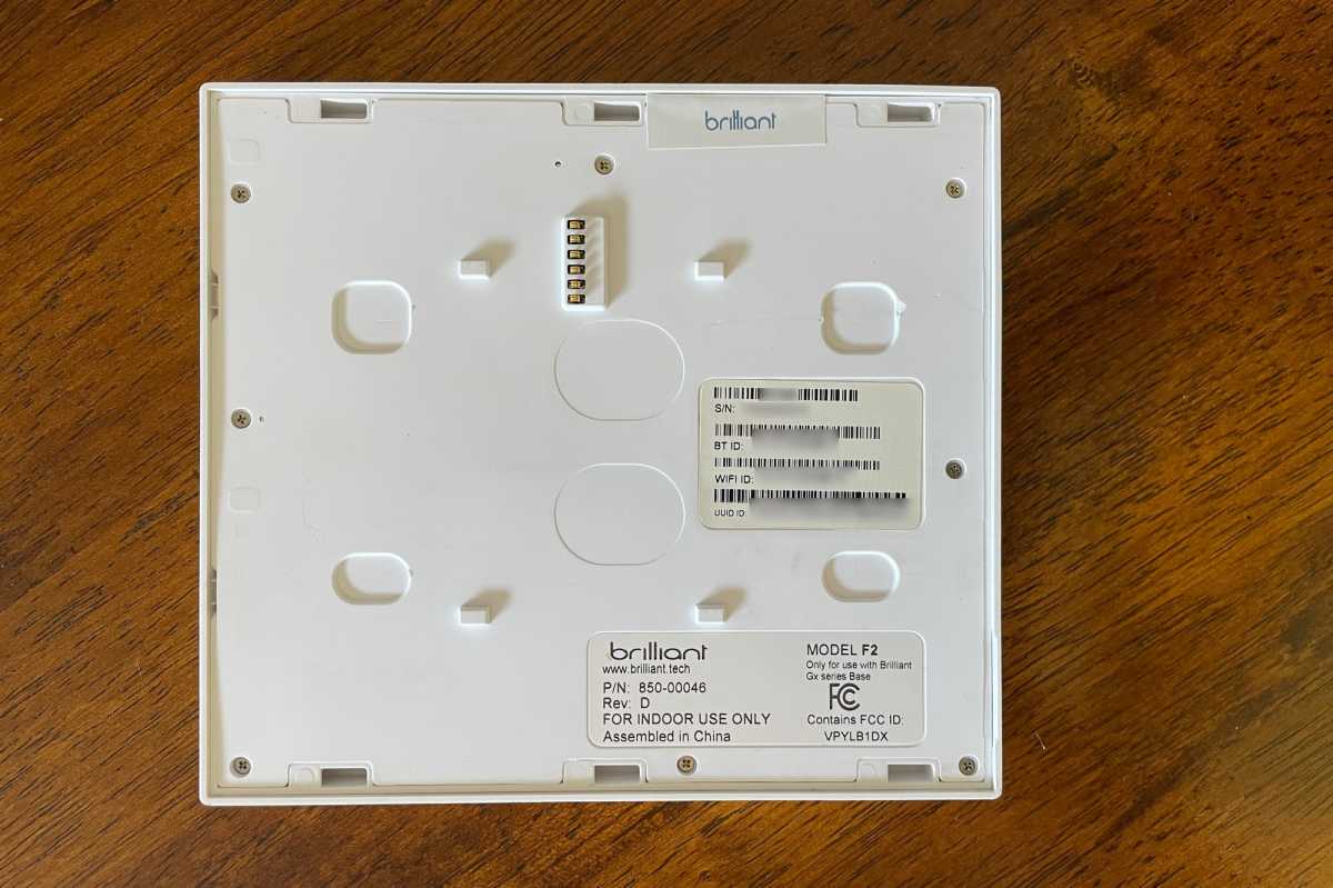 Brilliant plug-in smart home panel mounting plate