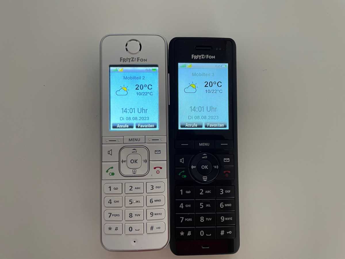AVM: Links Fritzfon C6 und rechts Fritzfon X6