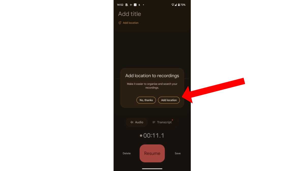 Adding locations to recordings on the Pixel