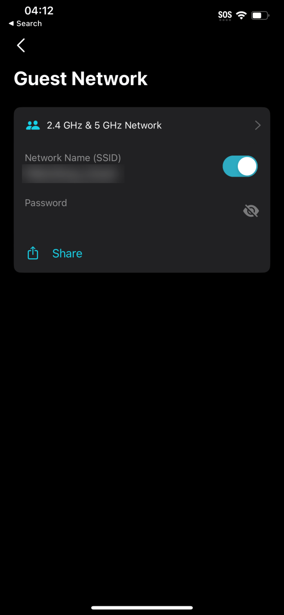 TP-Link Deco app guest wi-fi interface