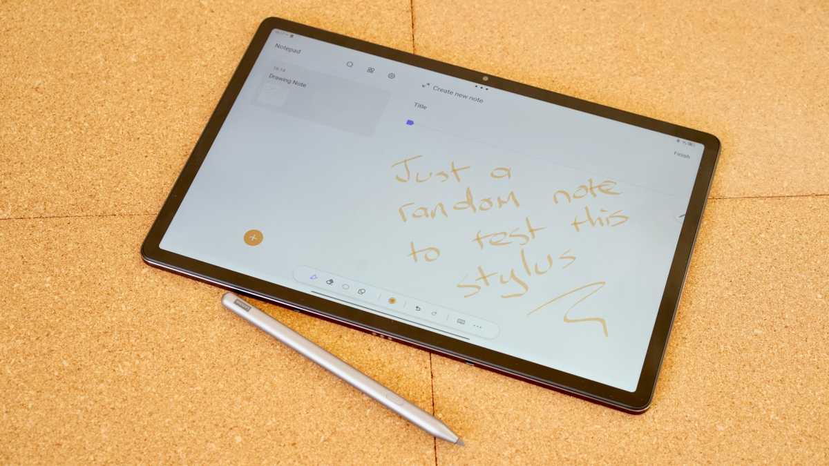 Lenovo Tab P12 stylus note taking