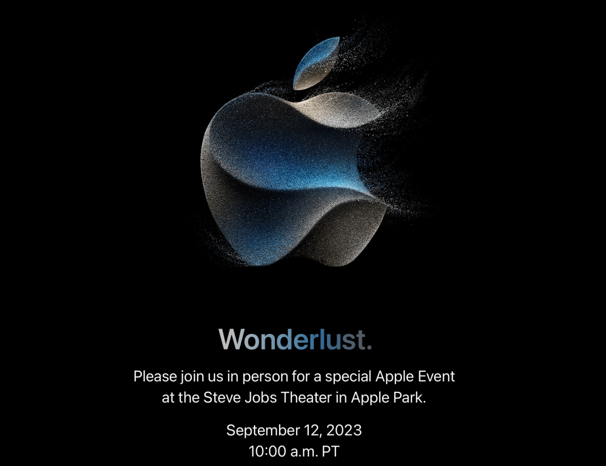 presentation about apple Wonderlust invitation