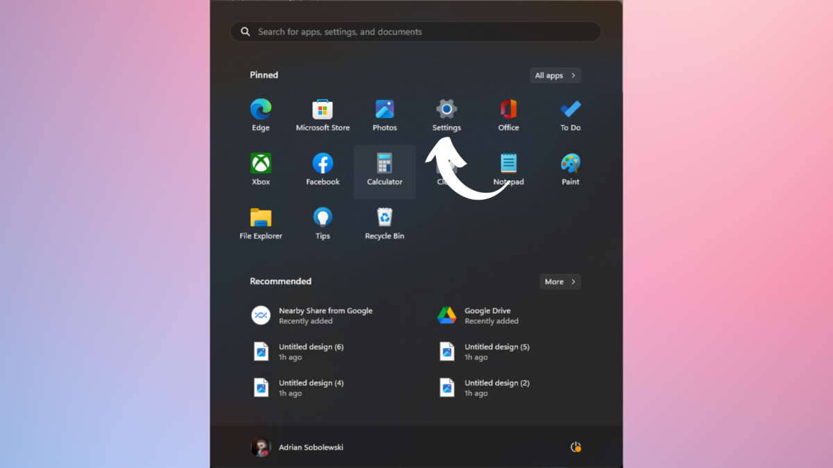 Start menu to the left 1