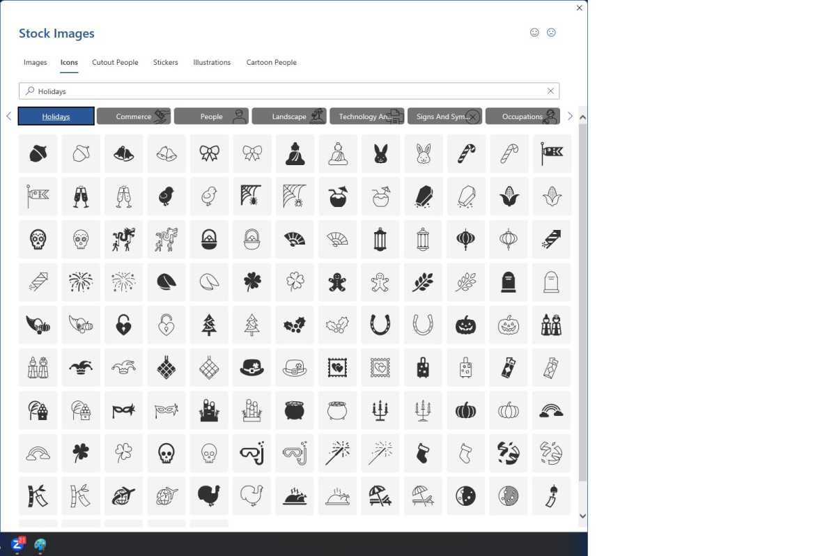 Word icons