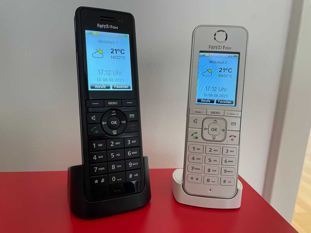 Fritzfon X6 links und C6 rechts