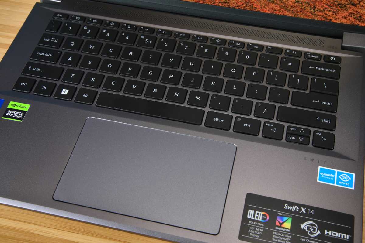 Acer Swift X keyboard