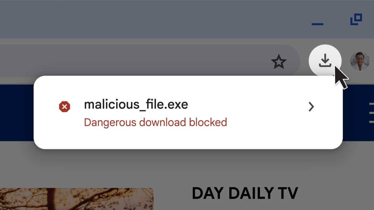 Chrome download warning