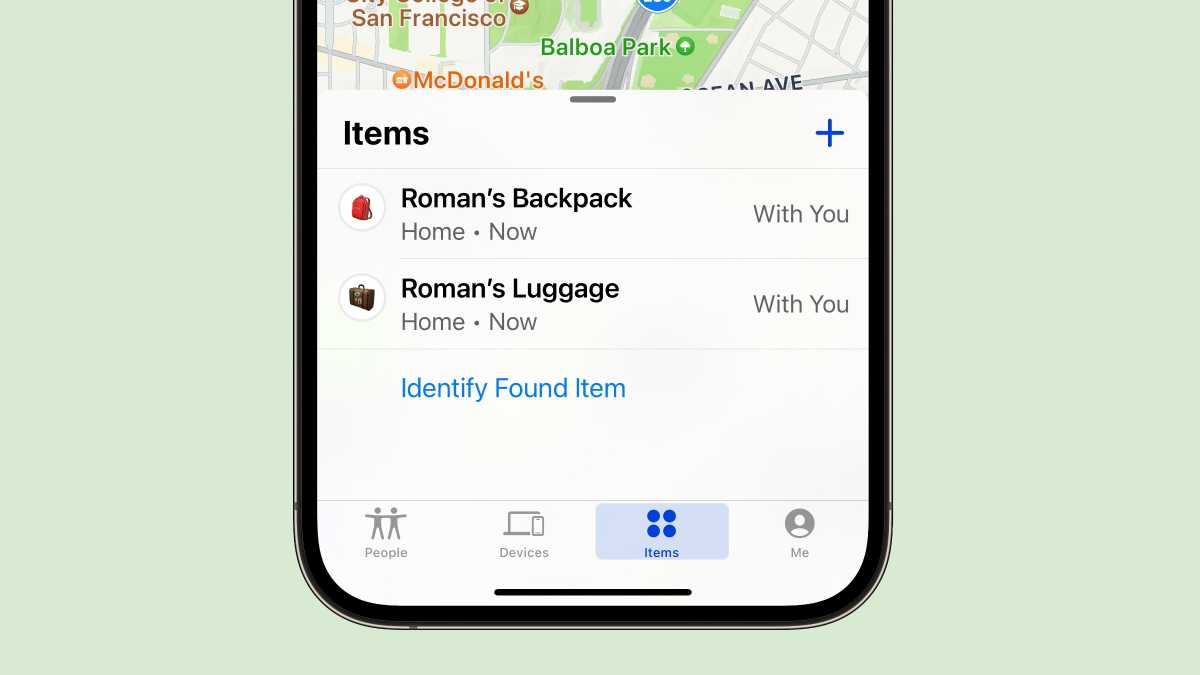 search my items